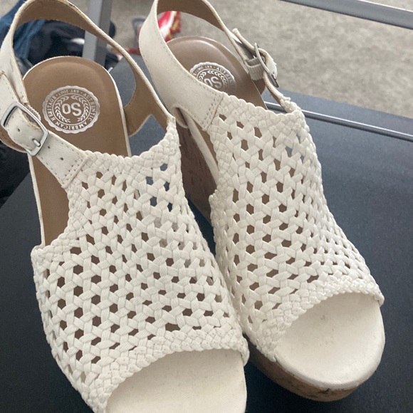 SO Shoes - White wedges. Excellent condition.